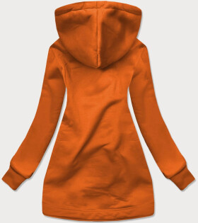 Dámska dlhá mikina na zips v karamelovej farbe (AMG815) odstíny hnědé L (40)