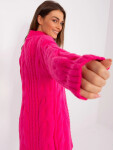 Dámske svetrové šaty AT SW 2367 1.35P Fluo pink - FPrice one size neonová růžová