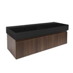 Kúpeľňová skrinka s umývadlom SAT Evolution 118x30x44, 8 cm orech mat SATEVO120NAU2B SATEVO120NAU2B