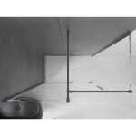 MEXEN/S - Velár sprchovací kút 150 x 90, transparent, grafit kartáčovaná 871-150-090-01-66