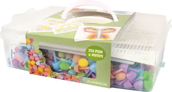PLAYBOX Klobučková mozaika Pastel / Mozaika / 250 dielikov / 6 motívov / kufrík (2472390)