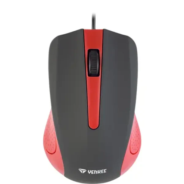YENKEE Suva červená / Optická myš / 1000 DPI / 3 tlačidlá / USB / 1.25 m (8590669176908)