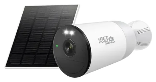 IGet HOMEGUARD HGWBK355S / Vonkajšia IP kamera / 2K QHD / solárny panel / batéria / Wi-Fi (HGWBK355S)