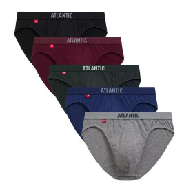 Pánske slipy 5 pack 004/2 - Atlantic vícebarevná S
