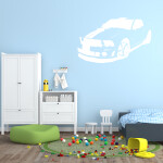 Veselá Stena Samolepka Auto Mustang Farba: biela, Veľkosť: 100 x 62 cm