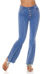 Sexy Highwaist flared Jeans with decorative seam denimblue 36