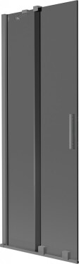 MEXEN/S - Velár dvojkrídlová posuvná vaňová zástena 70 x 150, grafit, grafit metal 896-070-000-41-95
