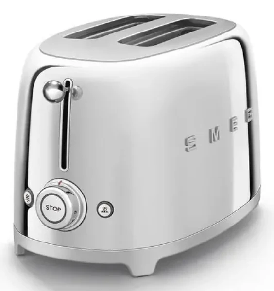 SMEG TSF01SSEU strieborná / Hriankovač / 950 W / 2 sloty / 2 hrianky (TSF01SSEU)