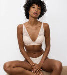 AURA SPOTLIGHT - Plunge čipka: vystužená a bez kostice Triumph CREAMY DREAM 80B