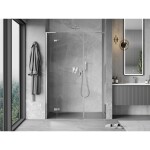 MEXEN/S - Mist-H L sprchové dvere krídlové ľavé 130, transparent, chróm 8A5L-130-001-01-00-L