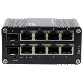 Exsys EXSYS - Switch Industrie Ethernet 8x10/100/100/1000F - - 1 - Switch - 1 Gbps sieťový switch 10 / 100 / 1000 MBit/s funkcia PoE; EX-62035MPoE-SFP