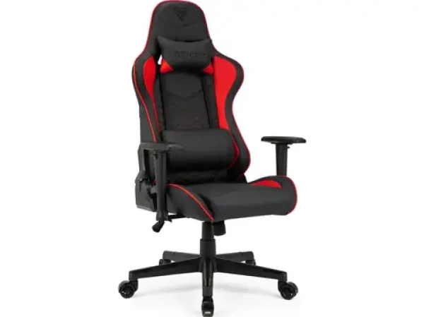 SENSE7 Spellcaster čierno-červená / Herná stolička / Ekokoža / nastaviteľné / pojazdové kolieska / nosnosť 150 kg (5907783039737)