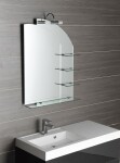 AQUALINE - Zrkadlo WEGA s poličkami 65x90cm 65028