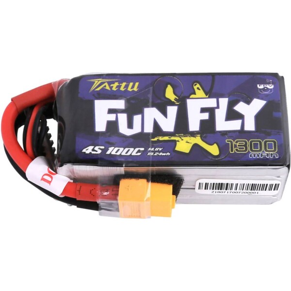 Tattu akupack Li-Pol 14.8 V 1300 mAh Počet článkov: 4 100 C SoftCase XT60; TA-FF-100C-1300-4S1P