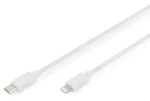 Digitus USB-C - Lightning biela / Dátový a nabíjací kábel / MFI / 1 m / 480 Mbit/s (DB-600109-010-W)