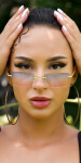 Sexy rimless lightly tinted summer glasses Einheitsgroesse