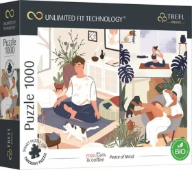 Trefl - Puzzle - UFT Yoga, Cats Coffee: Pokoj v duši