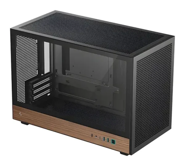 DEEPCOOL CH260 Wood čierna / Počítačová skriňa / mATX / Priehľadná bočnica / bez zdroja (R-CH260-BKNWM0-G-1)
