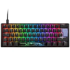 Ducky One 3 Classic Mini Cherry MX-Silent-Red čierna / herná klávesnica / podsvietená / mechanická / drôtová USB-C / DE (DKON2161ST-SDEPDCLAWSC1)