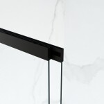 HOPA - Vaňová zástena EASY SLIDE BLACK NEW - Farba rámu - Čierna matná, Rozmer A - 100, Rozmer C - 150, Smer zatvárania - Univerzálne Ľavé / Pravé, Výplň - Číre bezpečnostné sklo - 5 mm BCEASL100BCN
