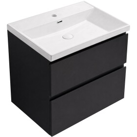 CERANO - Kúpeľňová skrinka Carole - keramické umývadlo Viano - čierna matná - 50,8x62,5x46,4 CER-700377