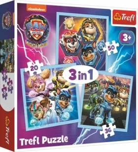 Trefl - Puzzle - Tlapková patrola: Mocní hrdinovia 3v1