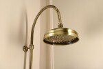SAPHO - VANITY sprchový stĺp s pripojením vody na batériu, hlavová a ručná sprcha, bronz SET066