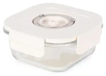 Compactor ASPIFRESH S / Sklenená vákuová dóza na potraviny / 525 ml / 13,2 x 13,2 x 5,5 cm