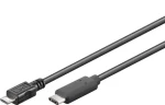PremiumCord prepojovací kábel USB 3.1 type C na USB 2.0 micro-B čierna 1m (ku31cb1bk)
