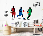 Veselá Stena Samolepka Hráči basketbalu