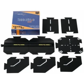 TODDLEROAD 2201 ŽELEZNIČNÝ PREJAZD S DOPLNKAMI - flexibilná cesta - 8 silikónových puzzle dielov
