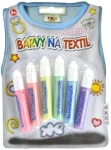 CREATOYS Farby na textil perleťové 6 ks / Výtvarná sada / od 3 rokov (FBP076B)