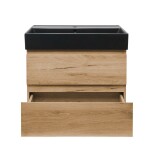 Kúpeľňová skrinka 2 zásuvková s umývadlom SAT B-Way 79x50x45 cm dub mat BWAY280OAKU2BB BWAY280OAKU2BB