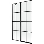 MEXEN - MIST vaňová zástena 110x150 cm 6mm f+s, čierna, dekor, ľavá 8A9-110-011-70-77-L