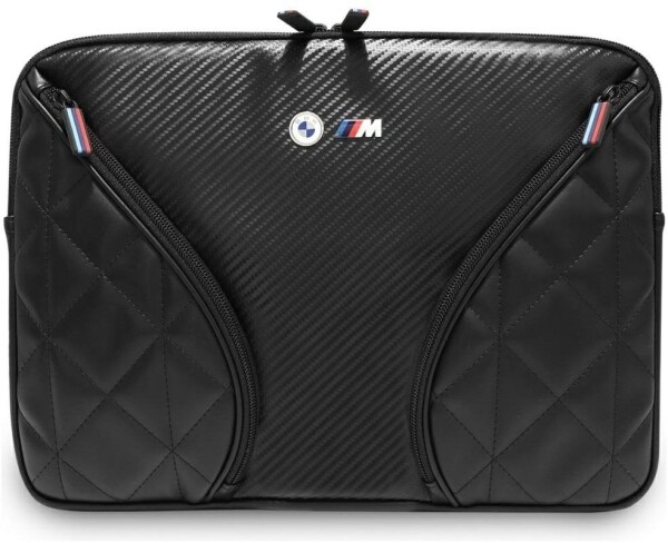 BMW Taška Carbon Pockets&Metal Logo Sleeve 14" Čierny