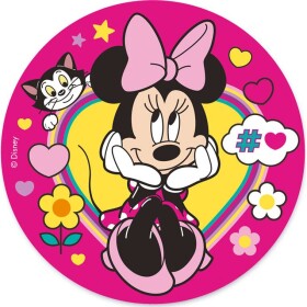Jedlý papier Zasnená Minnie 20 cm - Dekora