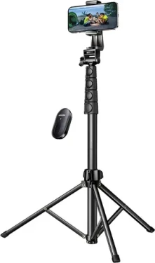 Ugreen LP680 Selfie tyč čierna / Bluetooth / Teleskopická 100-180 cm / Diaľková spúšť (15609)