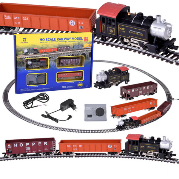 Mamido Elektrická vláčik klasická parná lokomotíva s ovládacou jednotkou H0 1:87 RC0643