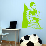 Veselá Stena Samolepka Kylian Mbappé Farba: modrá, Veľkosť: 40 x 30 cm