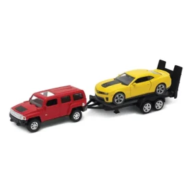 Welly Autovlek Hummer H3 + Chevrolet Camaro ZL1