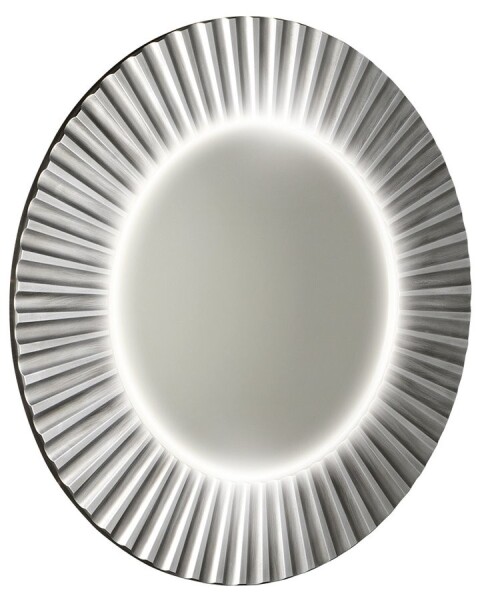 SAPHO - PRIDE STRIP guľaté zrkadlo s LED osvetlením v ráme, priemer 90cm, strieborná PD952