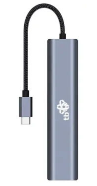 TB Touch USB-C hub 6v1 sivá / Hub / HDMI / RJ-45 / USB 3.1 / PD (AKTBXVA6W1U3HRJ)