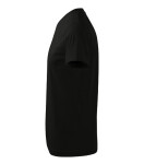 Ťažké tričko s výstrihom do V unisex čierne 4XL
