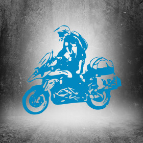 Veselá Stena Samolepka Motorka BMW GS Enduro Farba: modrá, Veľkosť: 100 x 90 cm