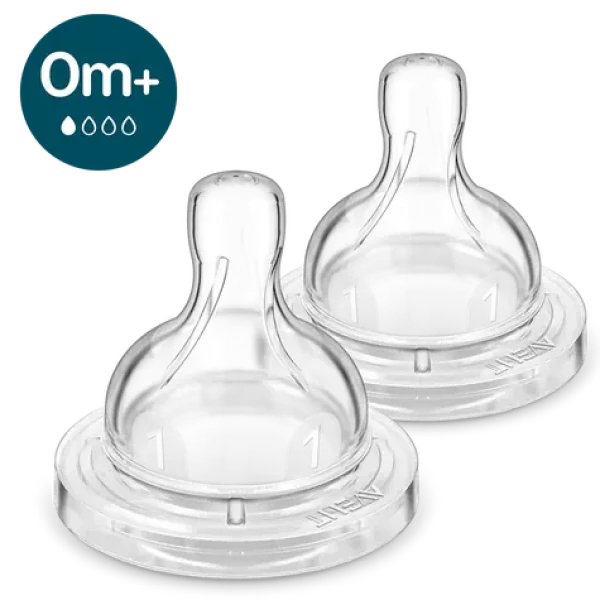 Philips Avent SCY761/02 / Cumlík na dojčenskú fľašu / novorodenecký prietok / 2 ks