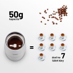 Lauben Grinder 200ST strieborná / mlynček na kávu / zásobník 50 g / 200 W (LBNG200ST)