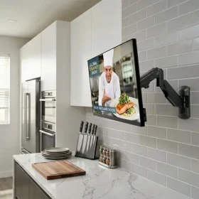 Lindy 40712 čierna / Nástenný držiak monitora / plynové rameno / 13-32" / VESA 100x100 / nosnosť 9 kg (40712)