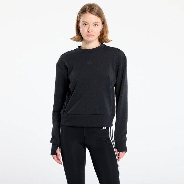 Mikina adidas Designed-for-Training Warm-Up Crewneck Sweatshirt Black/ Victory Blue/ Magic Beige XS