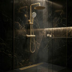 REA - Sprchová sada bez výtoku s termostatom Lungo Gold Brush REA-P6730