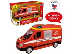 MaDe 10857 - Hašičská dodávka na zotrvačník so zvukom